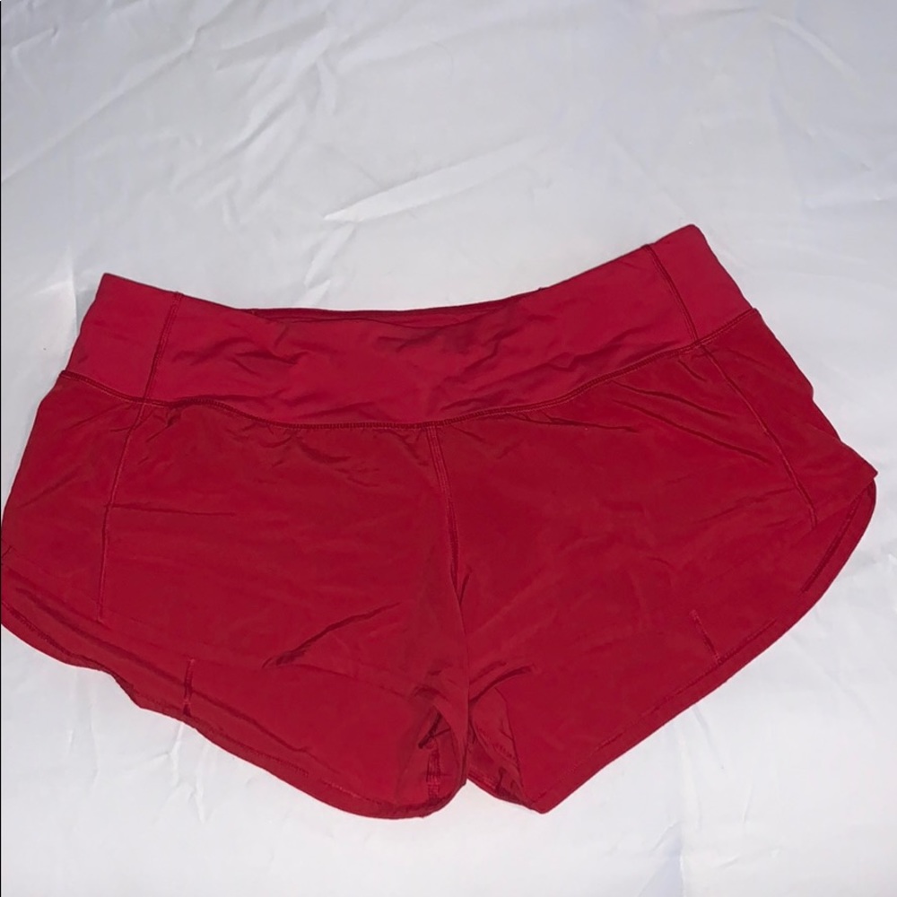 COPY - Lulu Lemon RED Speed Up short, size 6, 2.5…